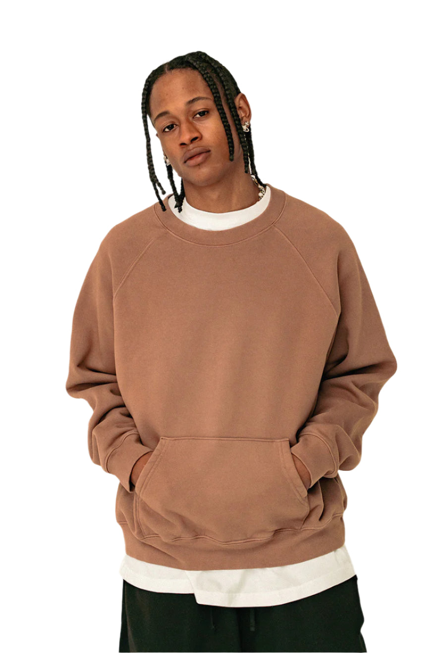 labdip Essential Raglan Crewneck with Pocket Caramel