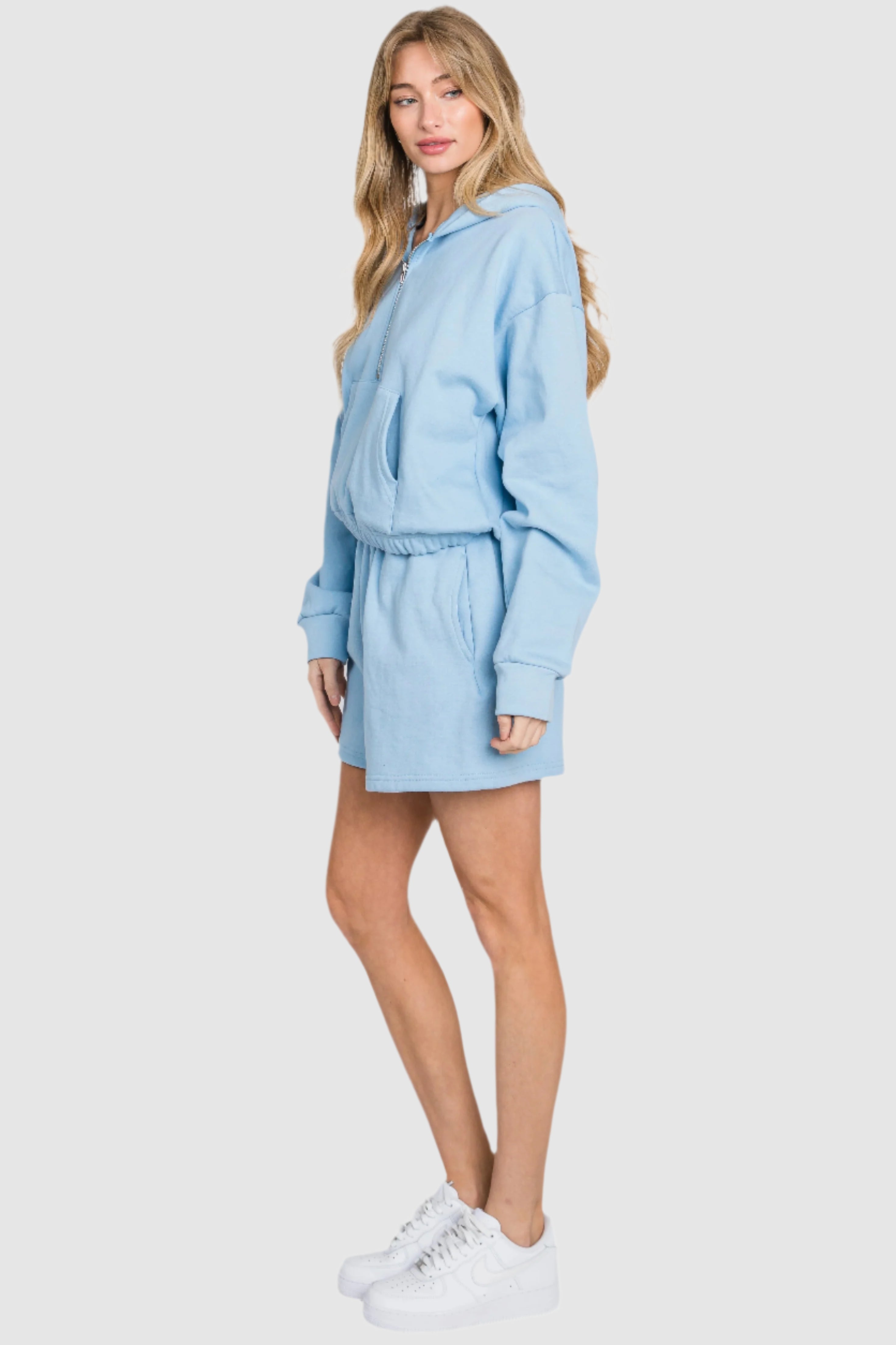 LD78 - Crop Hoodie With Zipper